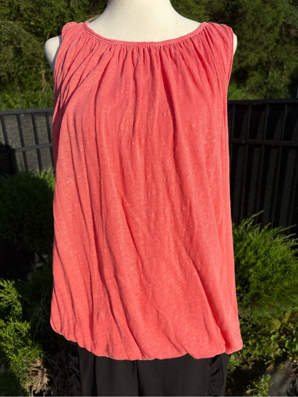 Free People We The Free Unconditional Gathered Tank Top-Coral